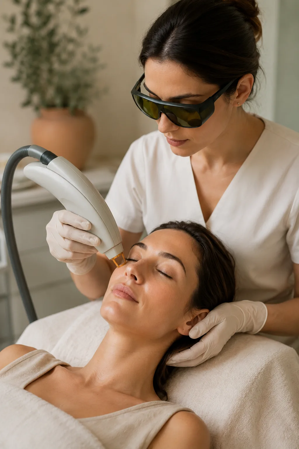 Seduta di laser e peeling