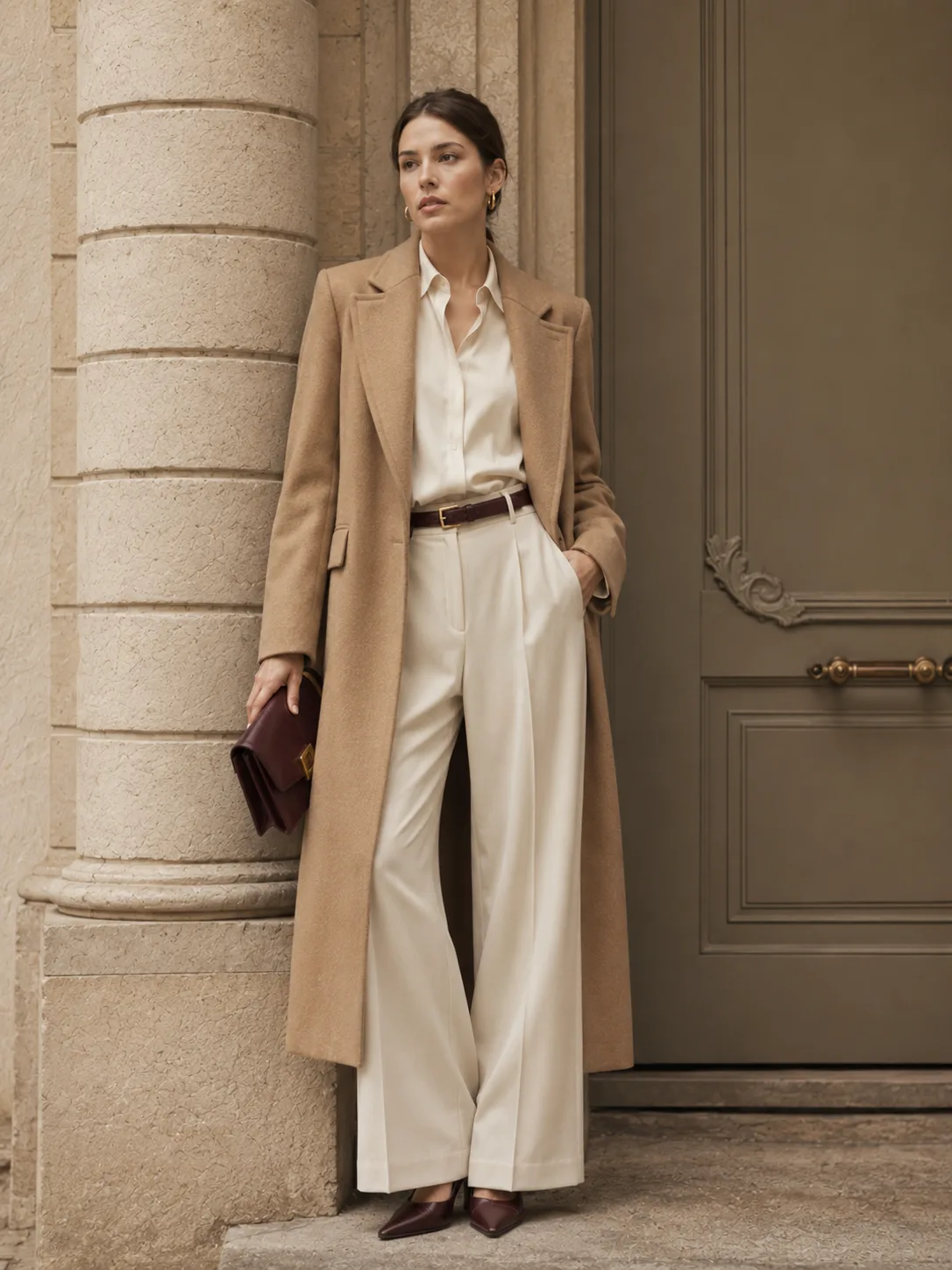 Cappotto sartoriale color cammello